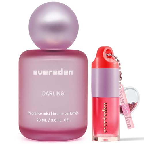 Evereden Darling Fragrance Hair Mist & Ruby Red Lip Gloss Set