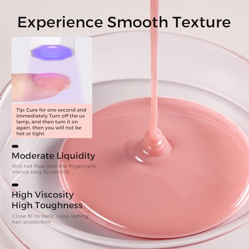 Pink Builder Gel for Nails - 5 in 1 UV Gel Polish & Nail Extension