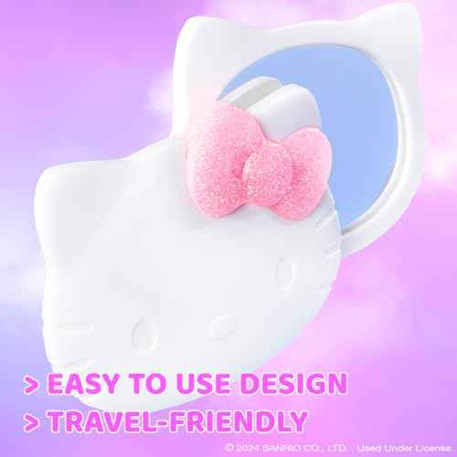 wet n wild Hello Kitty Collection, Mirror & Pink Bow Keychain Duo, Comfort-Grip Handle, Versatile & Portable Hand Mirror
