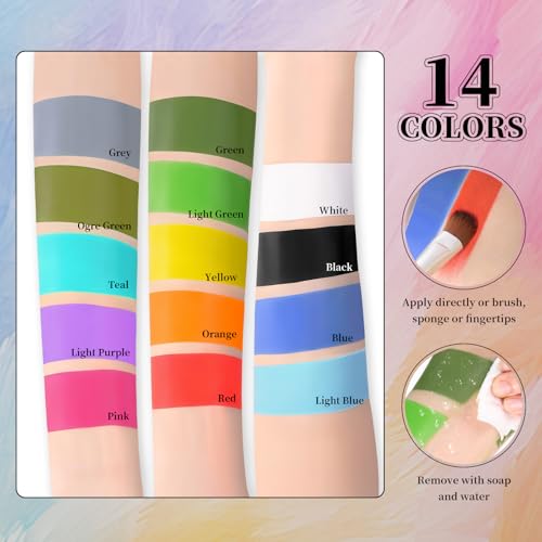 Orange Face Paint Stick – Professional Full Coverage Makeup