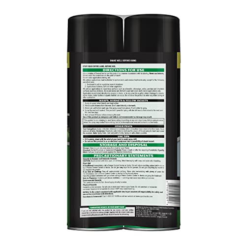 Spectracide Insects, Wasp & Hornet Killer, 18.5 Ounces, Twin Pack