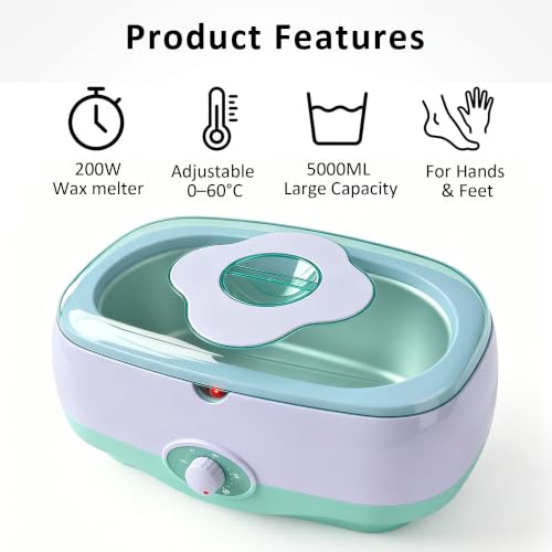 4000ml Paraffin Wax Machine for Hands & Feet - Pink Home Spa Kit