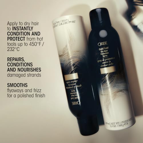 Oribe Gold Lust Dry Heat Protection Spray 450°F for Hair Styling & Frizz Control