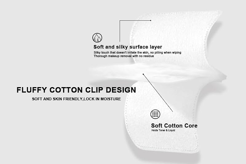 Luxu Cotton Pads Makeup Remover 100 Count, Soft Facial Pads for Sensitive Skin