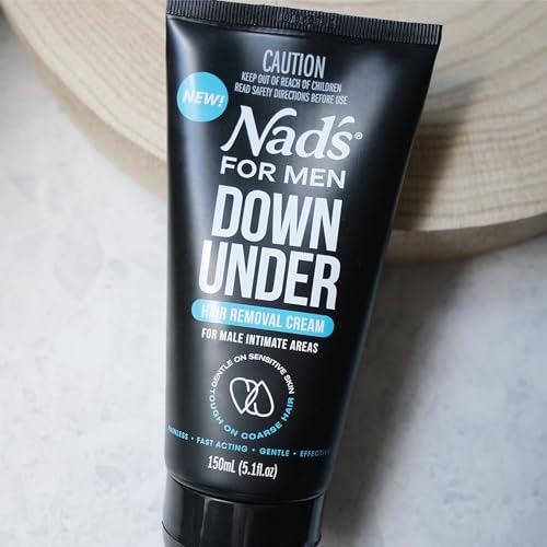 Nad's For Men Down Under Hair Removal Cream 5.1 Fl Oz Pack of 2 - Gentle & Painless Depilatory for Body & Intimate Areas