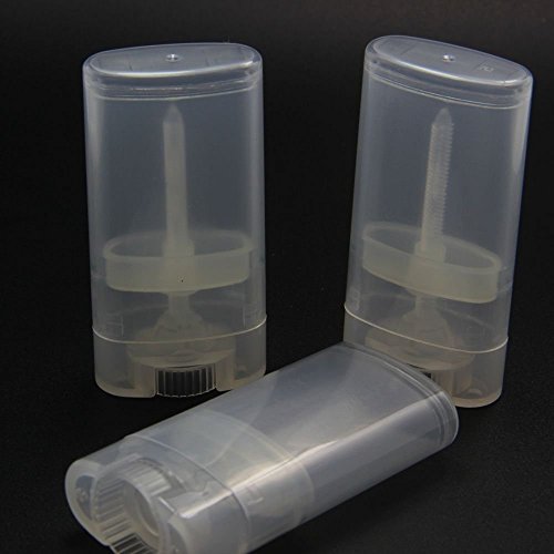 15ml Clear Empty Refillable Deodorant Lip Balm Tubes - 5 Pack