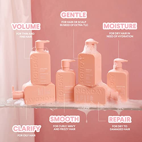 MONDAY HAIRCARE CLARIFY Shampoo with Grapefruit Extract & Ceramides for Oily Hair Prone to Build-up 354 mL (Pack of 2)