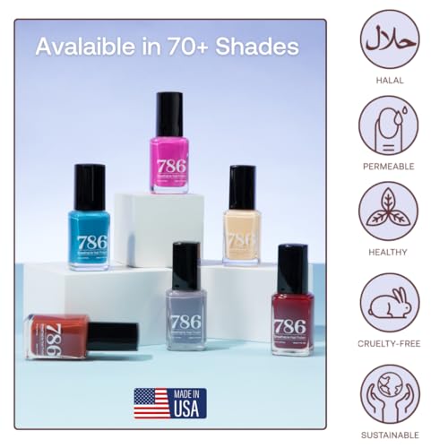 786 Cosmetics Breathable Nail Polish - Vegan Nail Polish, Cruelty-Free, Healthy, Halal Nail Polish, Fast-Drying Nail Polish (Toulouse)