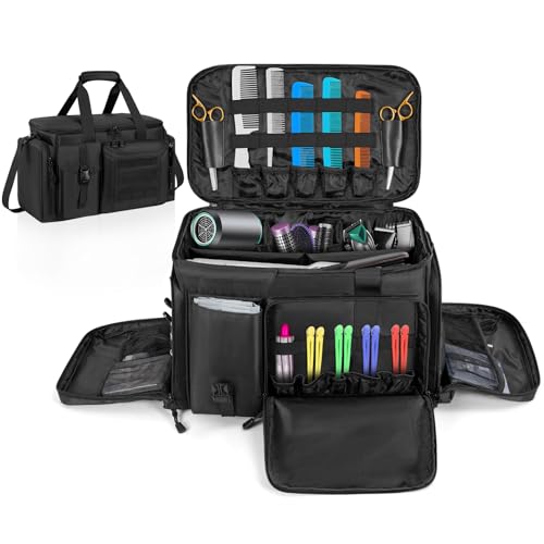 Professional Barber Tool Bag with Adjustable Dividers