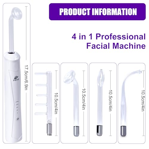 Wireless High Frequency Facial Wand with 4 Electrodes & Xenon Gas