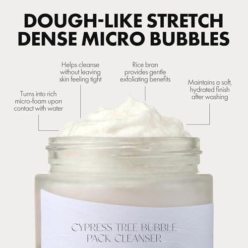 ELROEL 4-in-1 Bubble Cleanser with Rice Bran Extract - Hydrating & Exfoliating Facial Wash