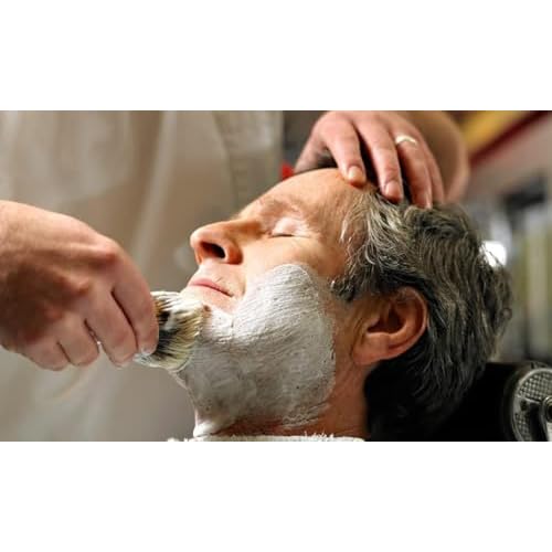 Shaving Brush, GRUTTI Men's Shaving Brush, Facial Beard Hair Cleaning Shaving Tool Shaving Brush Soap Shaving Shaving Brush, Acrylic Handle + Synthetic Shaving Brush