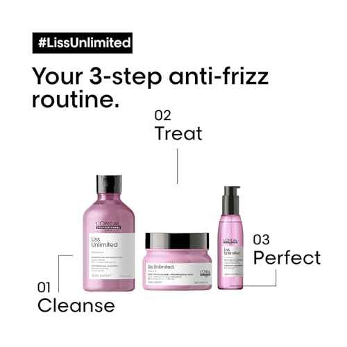 L'Oreal Professionnel Liss Unlimited Shampoo - For Frizz-Prone Hair, Provides Long-Lasting Frizz and Humidity Protection, With Prokeratin