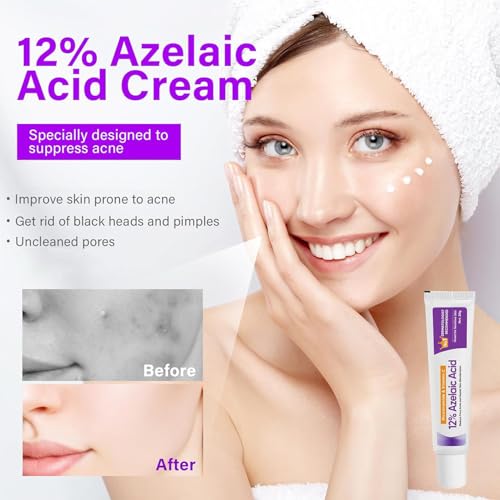 Azelaic Acid Serum, Booster 12% Azelaic Acid Cream, Hyaluronic Acid Serum & Niacinamide for Face, Facial Cream, Balance Excess Sebum,Smoothing Skin and Blemish,Pore Cleansing 1pcs