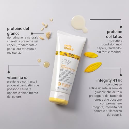 milk_shake Colour Care Deep Conditioning Mask | for color-treated hair | intensive moisture treatment with milk proteins, coconut oil & Integrity 41¢ç to protect and smooth