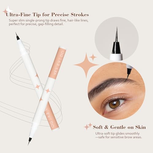Microblading Eyebrow Pen - Deep Brown, Ultra-Fine Tip
