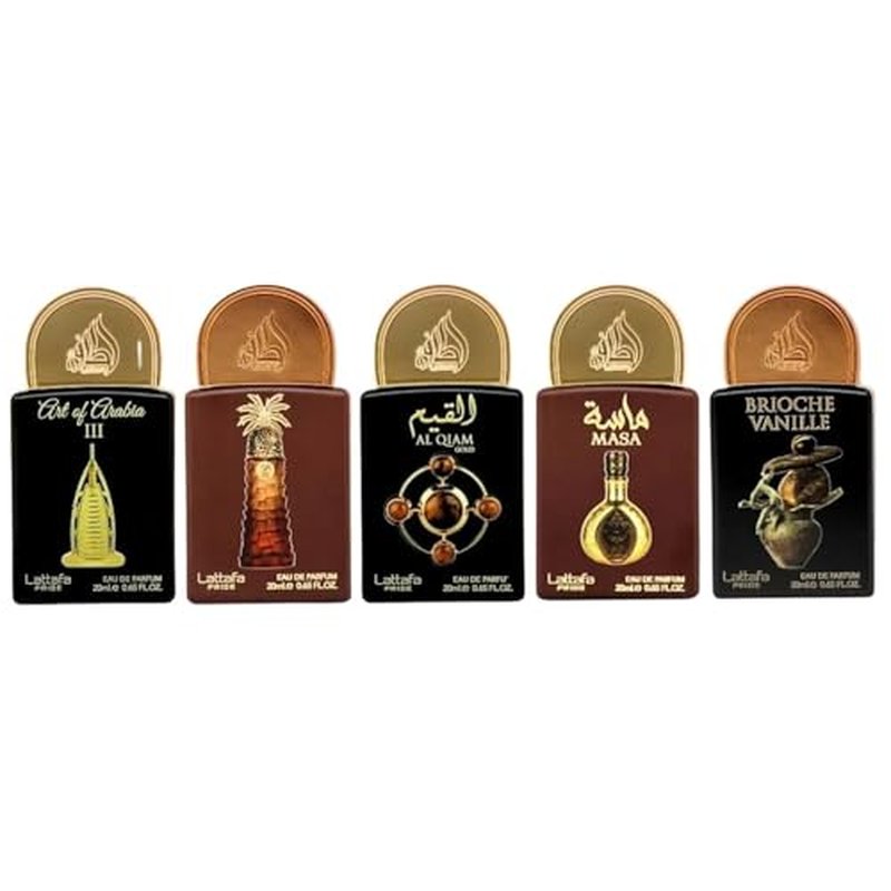 Lattafa Gift Set Collection Eau De Parfum - 5 x 20ml Long-Lasting Scents