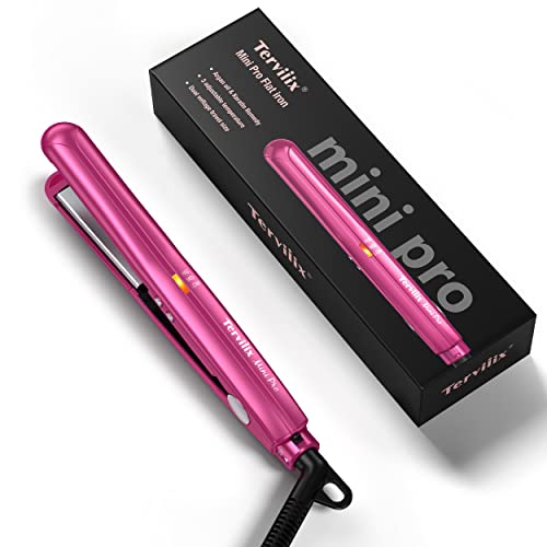 Terviiix Mini Flat Iron 1/2" Adjustable Temperature Travel Hair Straightener