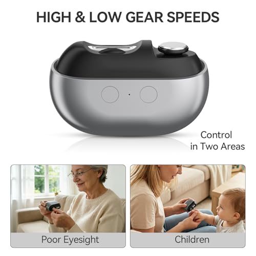 Electric Nail Clipper 3-in-1 with LED Light for Seniors & Kids