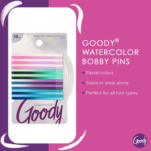 Goody Ouchless Watercolor Bobby Pins - 18 Count, 2 Inch