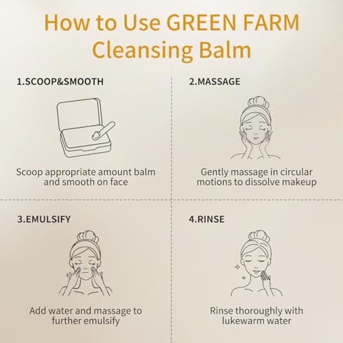 Makeup Remover Cleansing Balm - Instantly Melts Waterproof Mascara & Long-Wear Makeup, No Residue, Gentle for Sensitive Skin