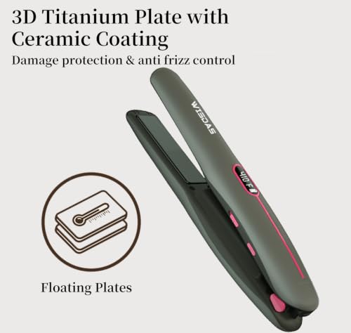 Cordless 2-in-1 Hair Straightener Curler with LCD Display
