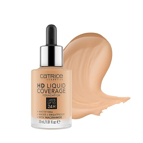 Catrice | HD Foundation 34 & Prime & Fine Dewy Glow Spray Bundle | Full Coverage Makeup | Vegan & Cruelty Free