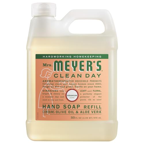 Mrs. Meyer's Clean Day Hand Soap Refill, Geranium, 33 Fl Oz