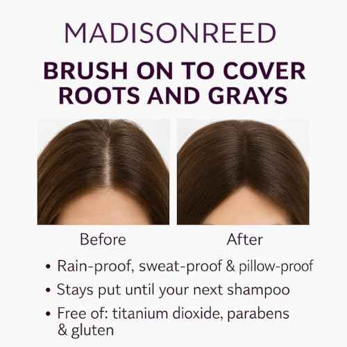 Madison Reed Root Touch Up + Brow Filler, Terra Medium Brown, Instant Gray Coverage, Fills in Brows & Thinning Hairlines, Temporary Concealing Powder, 0.13 oz (60 uses)