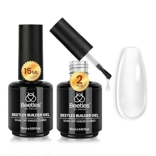 Beetles Builder Gel & Dehydrator Primer Set - Clear Builder Gel 0.51 oz (15 ml) 2x Bottles