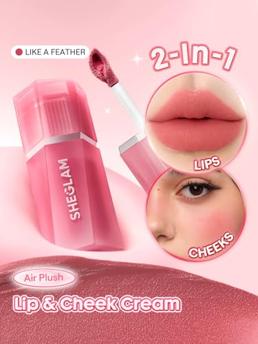 SHEGLAM Air Plush Lip & Cheek Cream – Liquid Blush Stain