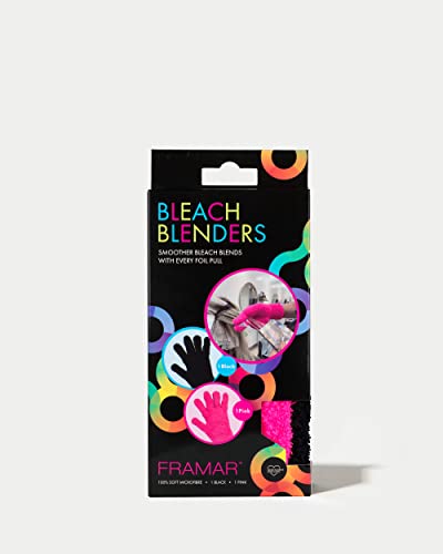 FRAMAR Bleach Blender Microfiber Gloves for Hair Dye & Color (2 Pack)
