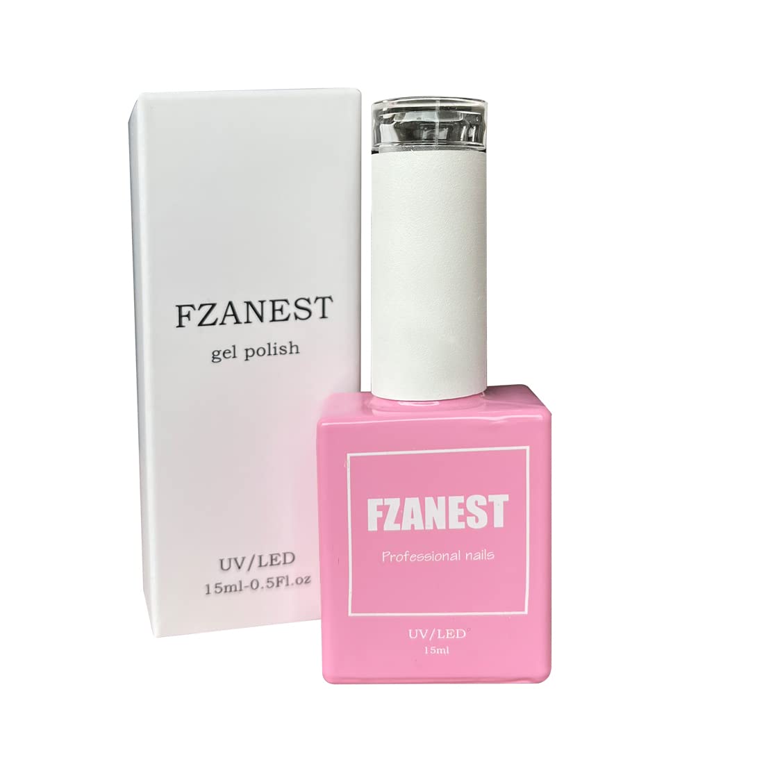 FZANEST Orange Pink Gel Nail Polish,Summer Color Yellow Nail Art Gel Polish Soak Off LED UV #D25