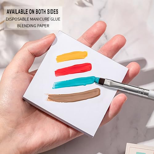 100pcs Nail Art Palette Paper - Double-Sided Disposable 3x3"