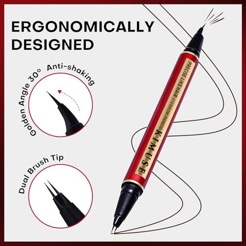 KIMUSE Waterproof Eyebrow Pen - 2-in-1 Dual-Ended Brow Tint