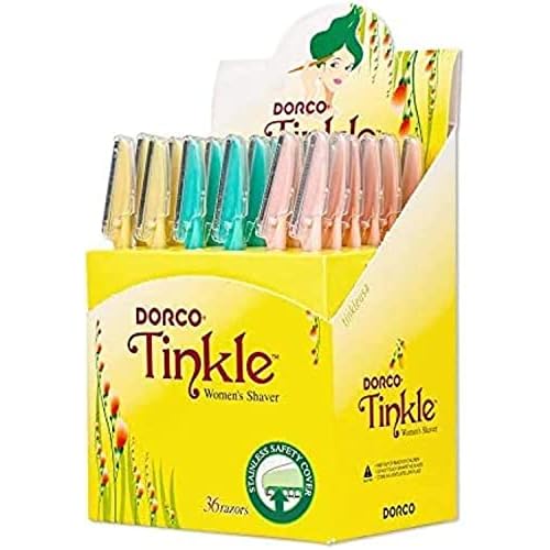 Tinkle Razors, Pack of 36 with 6 Eco-Friendly Dorco Tinkle Everglow