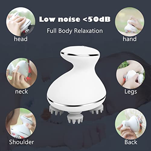 MXM2MXM Electric Scalp Massager with Red Light Therapy - Waterproof & Wireless