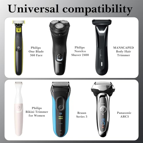 Linkidea Electric Razor Holder for Men, Folding Shaver Storage Stand, Shower Organizer Compatible with Philips Shaver 2400, Braun Series 3, 5, 6 (Black)