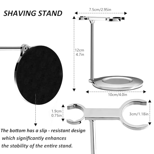 GRUTTI Shaving Brushes Kit For Men, 3 In 1 Shaving Brush Set Includes Shaving Brush, Shaving Bowl, Razor, Shaving Stand