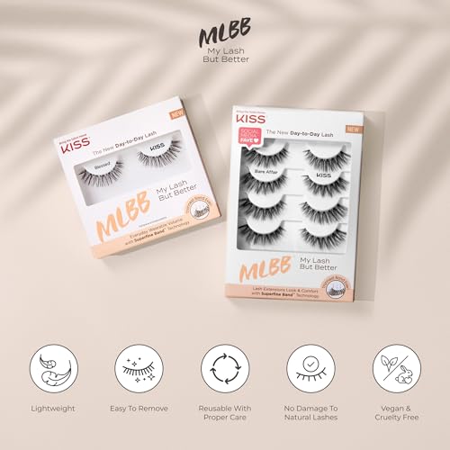 Kiss My Lash But Better False Eyelashes, 4 Pairs Reusable
