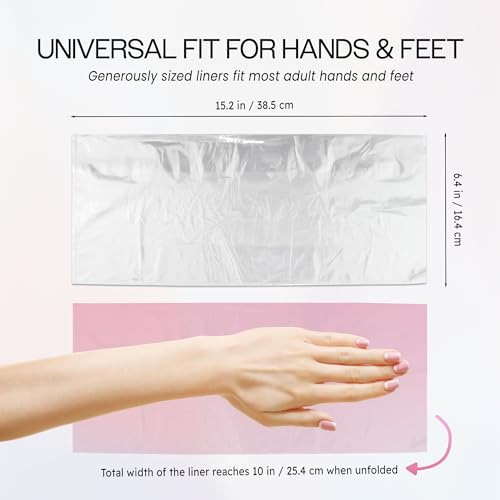 Pana Paraffin Wax Thermal Mitt Liners for Hand or Foot, 100 Count (15 x 10 in)