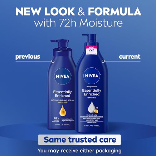 NIVEA Essentially Enriched Body Lotion, Almond Oil, 16.9 Oz