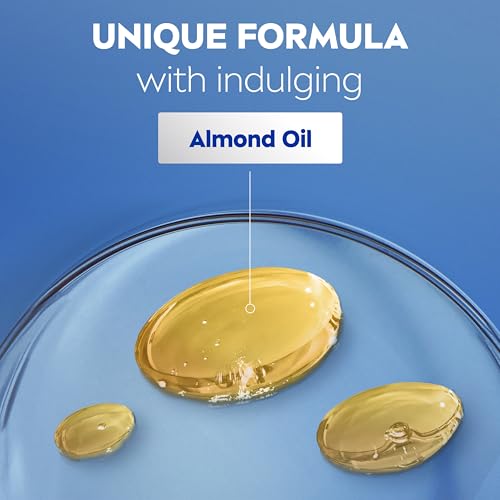 NIVEA Oil Infused Vanilla and Almond Oil Body Lotion for Women,Fast-Absorbing and Non-Greasy Vanilla Scented Lotion Moisturizes for 48 Hours,16.9 Fl Oz Pump Bottle,(Pack of 6)