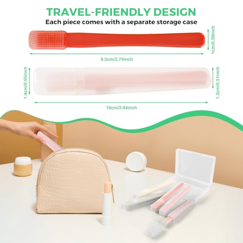 Eyelid Scrub Brush (5pcs), Soft Silicone Lid Scrub for Sensitive Eyes, Gentle Care for Blepharitis/MGD, Dry Eye Relief, Individually Packaged Reusable
