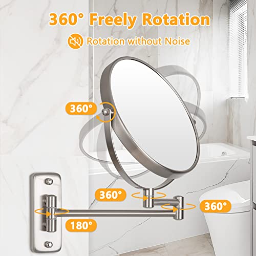 Wall Mounted Makeup Mirror 1X/10X Magnifying 8 Inch