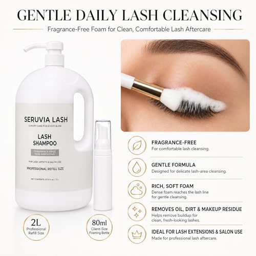 Lash Shampoo Bulk Kit - 2L Refill with 80ml Bottles & Brushes