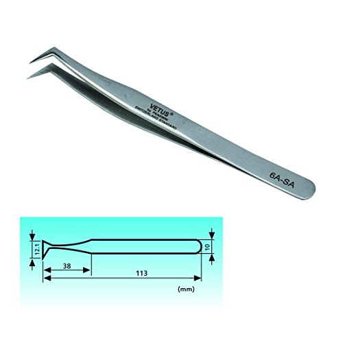 Vetus Eyelash Extesnion Tweezers 3D 6D Volume Individual Lashes Extension Application Tool 6A-SA by Qeelasee