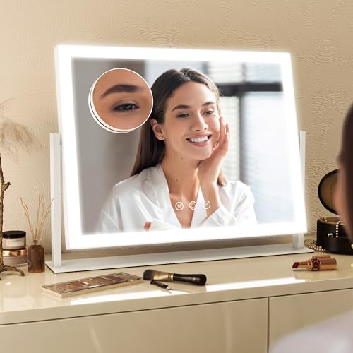 FENNIO 13x17 Vanity Mirror with Lights - Touch Dimmable