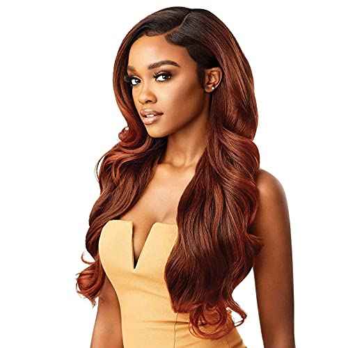 Outre Melted Hairline Lace Front Wig Frontal Effect Hairline Redesigned Comfortfit Ear Contour HD Transparent KAMALIA (DRFF4/HAZHN)