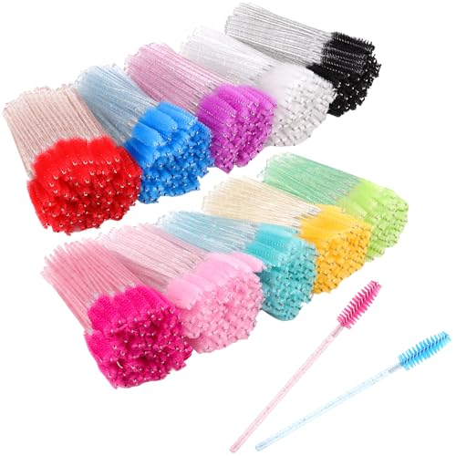 COCIDE 500Pcs Disposable Eyelash Brushes & Mascara Wands